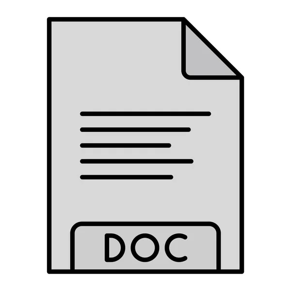 Doc File Format Icon Vector Illustration — Image vectorielle