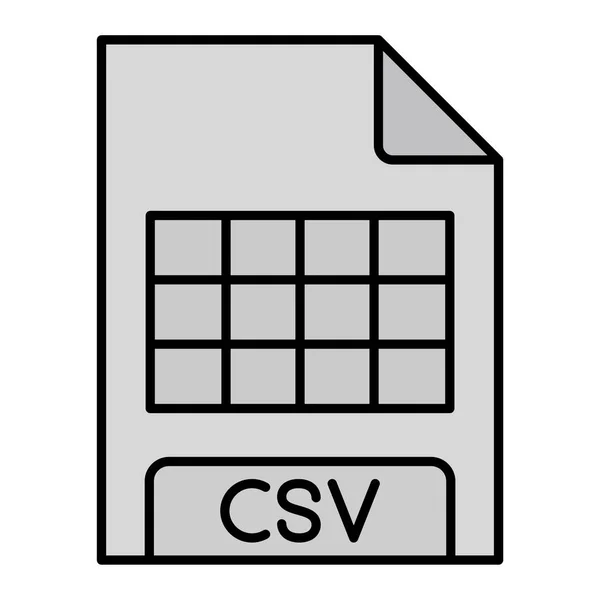 Icona Formato File Csv Illustrazione Vettoriale — Vettoriale Stock