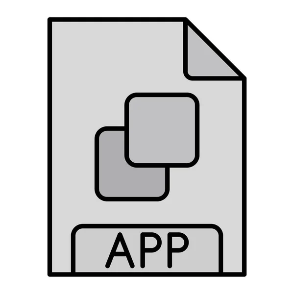 App File Format Icon Vector Illustration — стоковый вектор