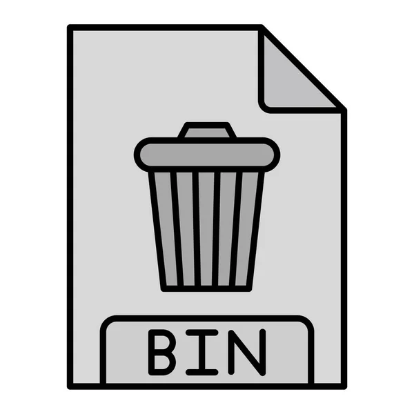 Icona Formato File Bin Illustrazione Vettoriale — Vettoriale Stock