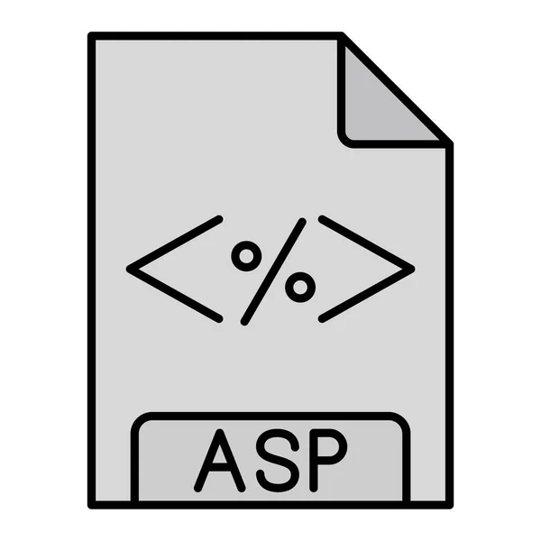 Asp文件格式图标 矢量插图 — 图库矢量图片