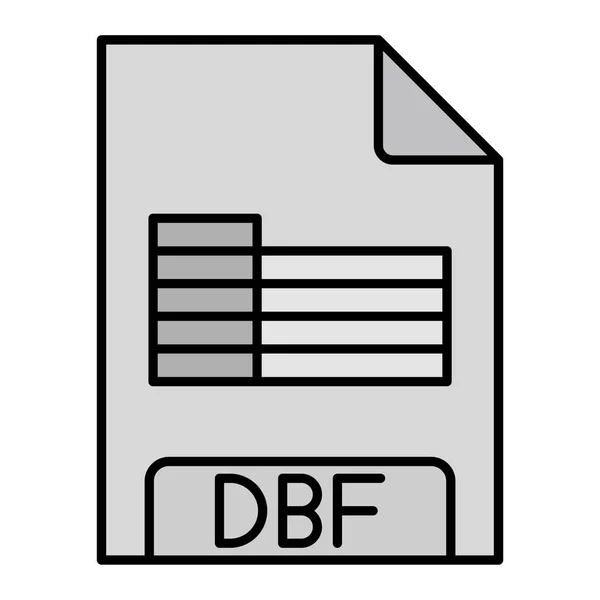 Dbf Ícone Formato Arquivo Ilustração Vetorial —  Vetores de Stock