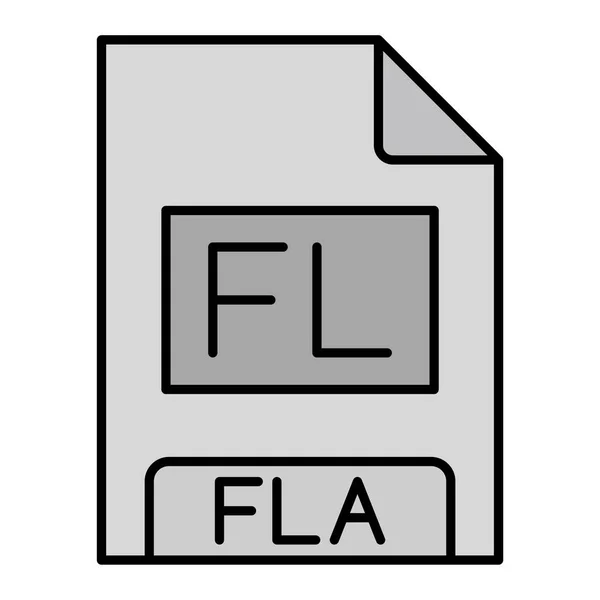 Fla文件格式图标 矢量插图 — 图库矢量图片