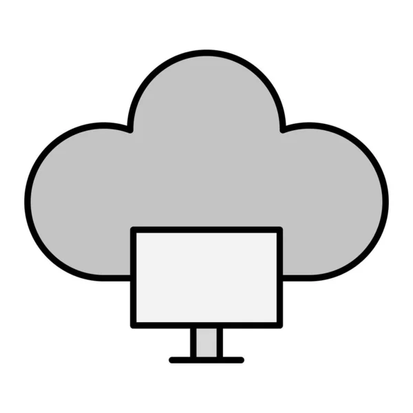 Cloud Computing Τεχνολογία Εικονίδιο Διανυσματική Απεικόνιση Σχεδιασμό — Διανυσματικό Αρχείο