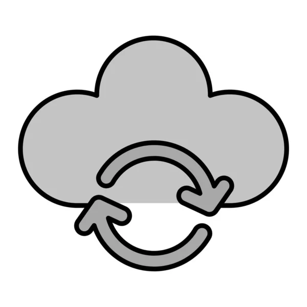 Σύννεφο Υπολογιστών Απομονωμένες Εικονίδιο Σχεδιασμός Εικονογράφηση Διάνυσμα — Διανυσματικό Αρχείο