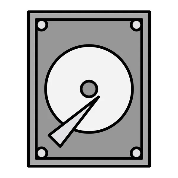 Hard Disk Vector Illustration Single Isolated Icon Element — Vector de stock
