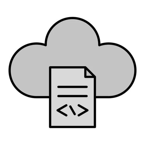 Cloud Coding Simple Illustration — Image vectorielle