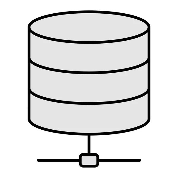 Base Datos Icono Web Ilustración Simple — Vector de stock