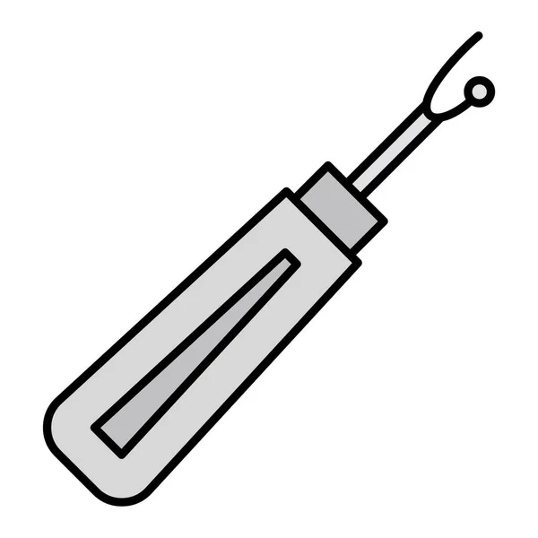 Vetor Ícone Chave Fenda Delinear Chave Chave Ferramenta Sinal Ilustração —  Vetores de Stock