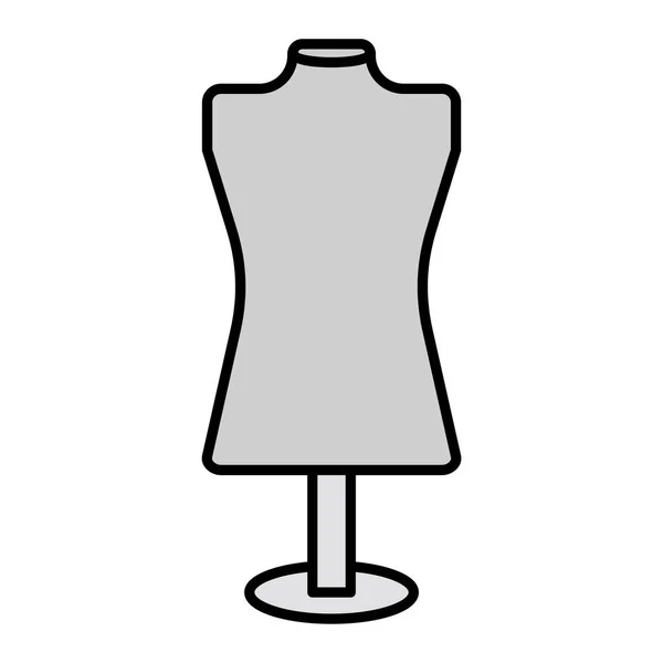 マネキン アイコンだ ウェブのための服のベクトル記号の概略図 — ストックベクタ