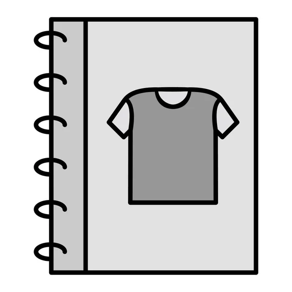 Значок Футболки Начерк Ілюстрації Одягу Векторний Символ Інтернету — стоковий вектор