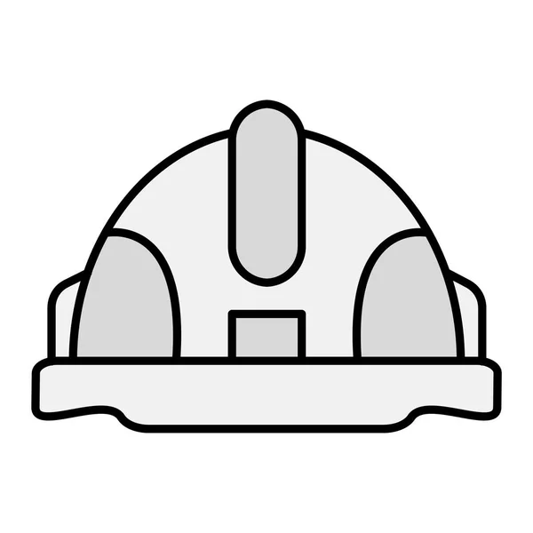 Icône Casque Illustration Contour Des Icônes Vectorielles Capuchon Sécurité Pour — Image vectorielle