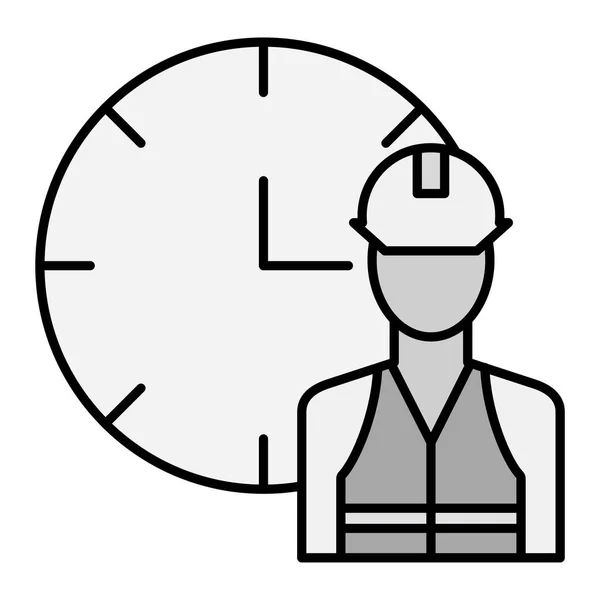 Векторна Ілюстрація Чоловіка Годинником — стоковий вектор