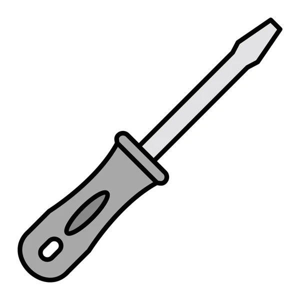 Иконка Отвертки Простая Иллюстрация Векторных Значков Инструмента Гаечного Ключа Сети — стоковый вектор
