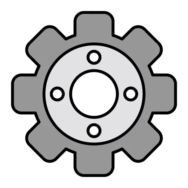 Cogwheel Ikon Web Ilustrasi Sederhana - Stok Vektor