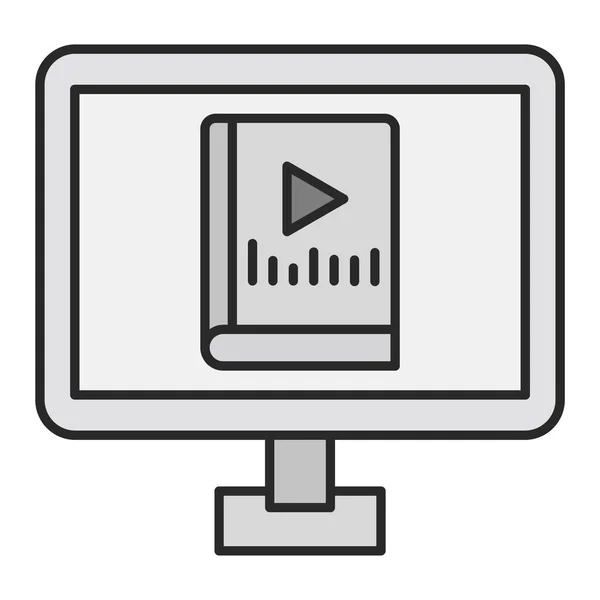 Computer Monitor Screen Video Camera Vector Illustration Design — Stok Vektör