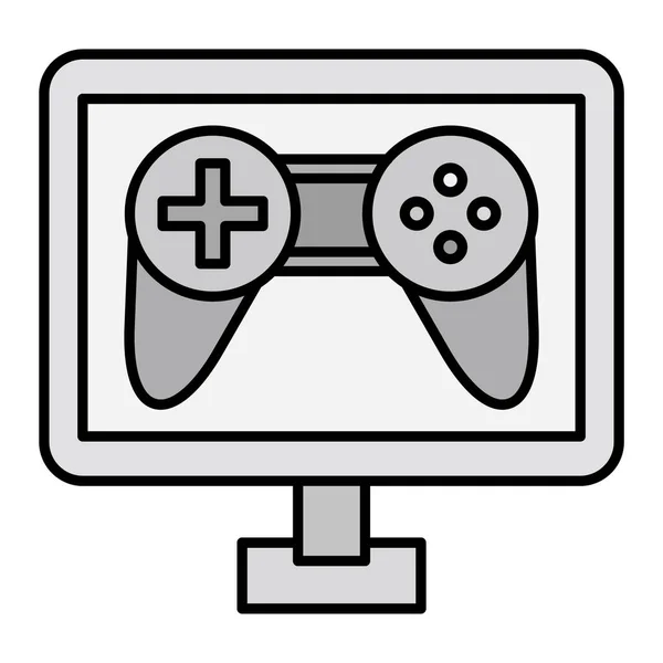 Videospielkonsolen Symbol Umriss Gamepad Vektor Illustration Symbol Für Web Design — Stockvektor