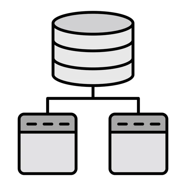 Base Datos Icono Vector Ilustración — Vector de stock