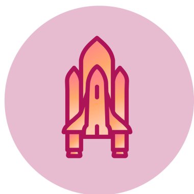 roket ikonu vektör illüstrasyonu