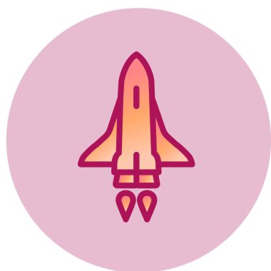 roket ikonu vektör illüstrasyonu