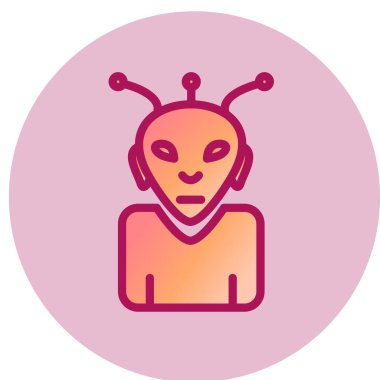 Beyaz arkaplanda yabancı simge vektörü izole edildi, virüs şeffaf işareti