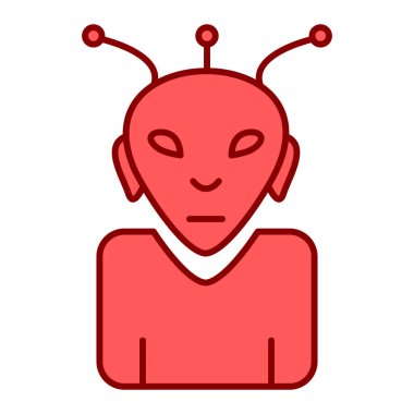 Uzaylı simgesi vektör illüstrasyonu