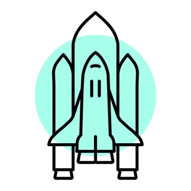 roket fırlatma simgesi vektör çizimi