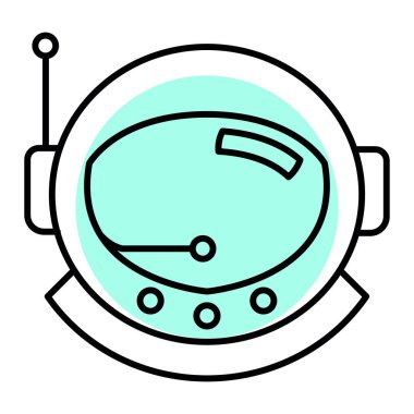 astronot simgesi vektör illüstrasyonu