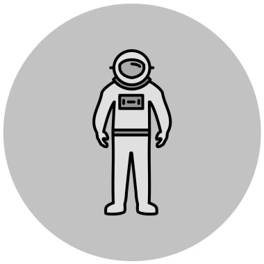 astronot simgesi vektör illüstrasyonu