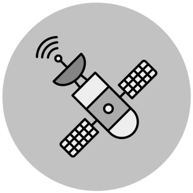 uydu vektör simgesi. Basit resimleme