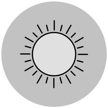 Güneş. Web simgesi basit illüstrasyon