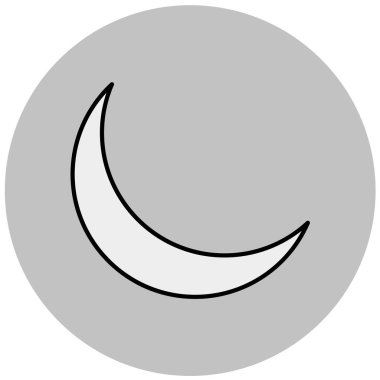 Moda tarzında izole edilmiş ay simgesi