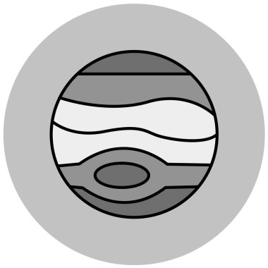 Satürn ikonu. Web için uzay vektör simgelerinin özet çizimi