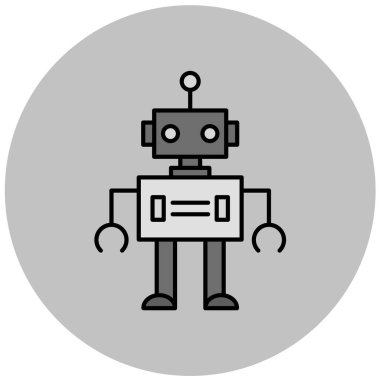 Robot simgesi, vektör çizimi