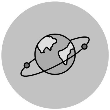 Dünya simgesinin vektör illüstrasyonu