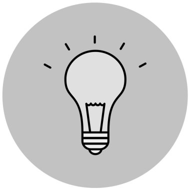 Ampul. Web simgesi basit illüstrasyon