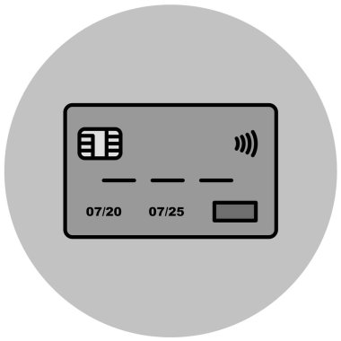 Kredi kartı vektör glif simgesi