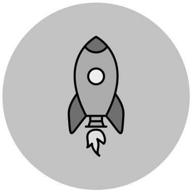 uzay gemisi, roket, başlangıç vektör simgesi