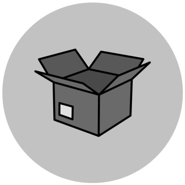 Kutu. Web simgesi basit illüstrasyon