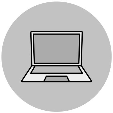 laptop vektör simgesi modern basit illüstrasyon