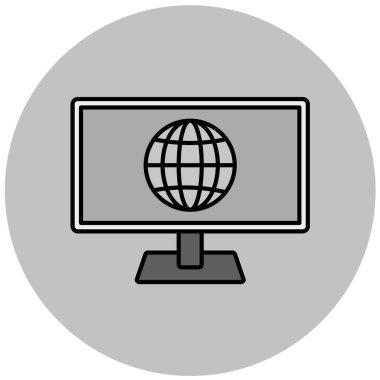 vektör lcd simgesi illüstrasyonu