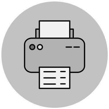 Yazıcı. Web simgesi basit illüstrasyon