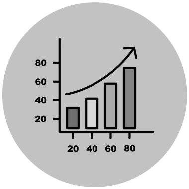 bar çizelgesi simgesi, vektör illüstrasyonu