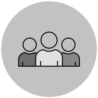 Takım, insanlar, takım çalışması, iş, yönetim, insan ve insan simgesi beyaz üzerine düz stil