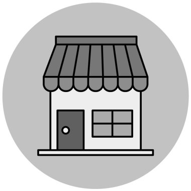 Dükkan. Web simgesi basit illüstrasyon