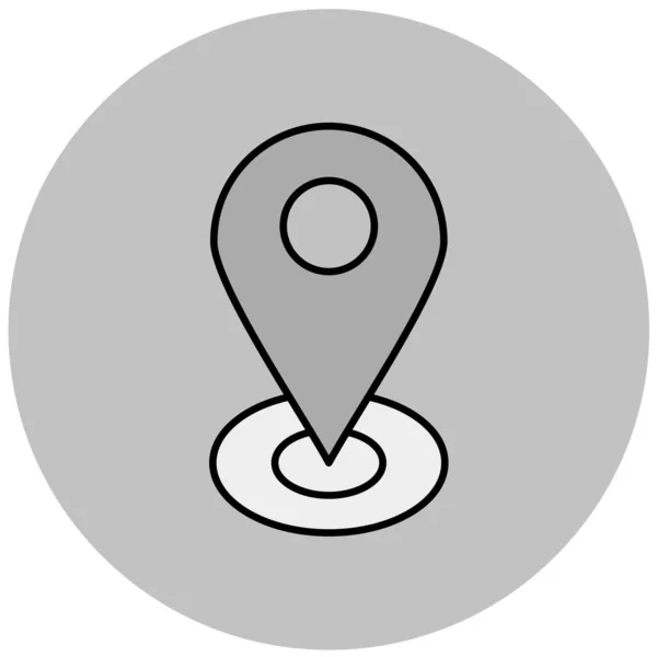 Icono Pin Ubicación Gps Símbolo Navegación Estilo Diseño Plano — Archivo Imágenes Vectoriales