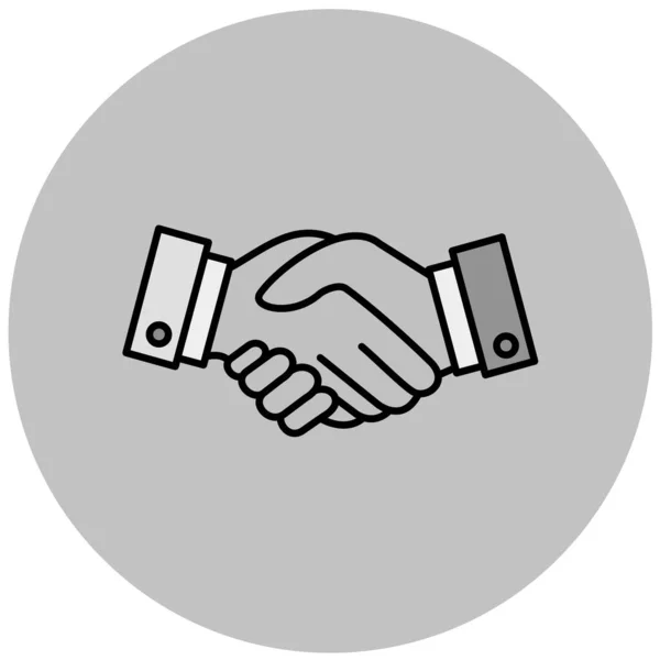Handshake Ícone Vetor Ilustração —  Vetores de Stock
