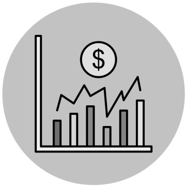 iş grafiği simgesi, vektör illüstrasyonu