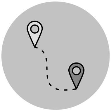 GPS vektör düz simgesi