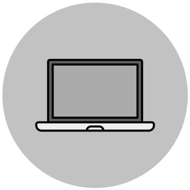 laptop vektör simgesi modern basit illüstrasyon